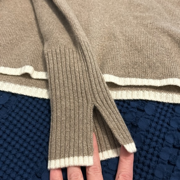 100% cashmere taupe cardigan made in Italy - Picture 5 of 9
